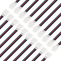 10 Pairs 17cm 4PIN JST SM 22AWG Wire Cable Male/Female Connector FCOB COB