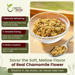 Organic Way Chamomile Flower Whole – Organic, Kosher & USDA Certified