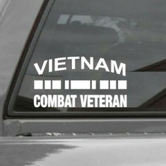 Vietnam Combat Veteran Vinyl Window Decal Sticker