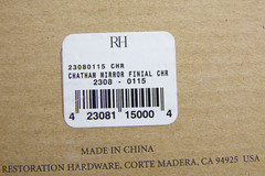 NEW Restoration Hardware RH Polished Chrome Chatham Pivot Mirror Finial Brackets