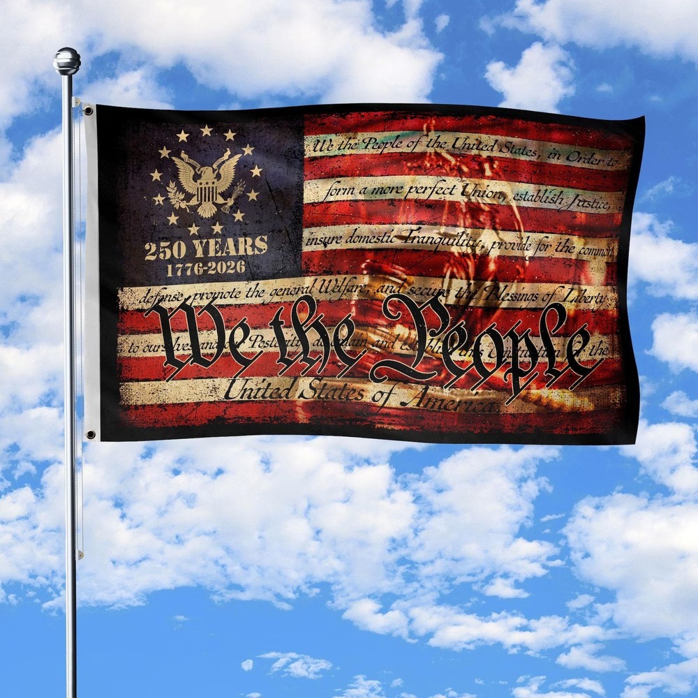 250 Years Anniversary Freedom 4th July Eagle US Flag (24*36 /36*60/ 48*72 Inch)
