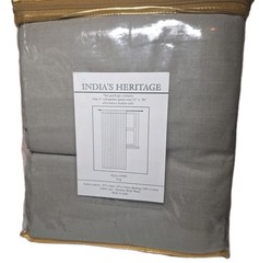 India’s Heritage Fog(Grayish) Lined Curtain 55% Linen, 45% Cotton Panel 51″ x96″