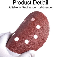 72Pcs 5 inch Sanding Discs 8-Hole Hook Loop for Orbital Sander Paper 40-320Grit