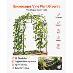 Uimoso Cucumber Trellis U-Shape Arch for Vines Climbing 71.26 x 64.96 x 82.68 in