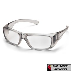 PYRAMEX EMERGE FULL MAGNIFYING READER SAFETY GLASSES GRAY OR BLACK FRAMES Z87+