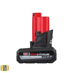 Milwaukee M12 High Output XC5.0 Lithium-Ion Battery Pack – Red (48-11-2450)