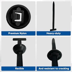 100 Pcs Nylon Universal Cable Tie Buckle – Heavy Duty Sided Snap Fit Zip Ties