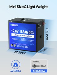 12V 165Ah 150Ah LiFePO4 Lithium Battery Bluetooth monitoring Metal Case For RV