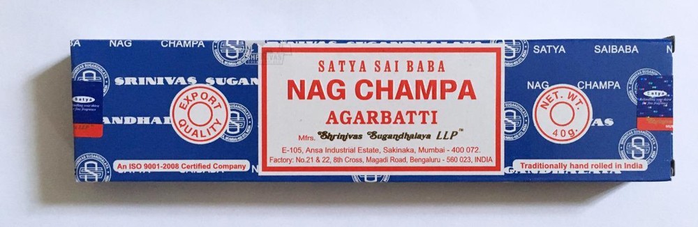 Satya Sai Baba Agarbatti Original Blue Box Nag Champa Incense Sticks 40 grams