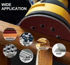 72Pcs 5 inch Sanding Discs 8-Hole Hook Loop for Orbital Sander Paper 40-320Grit