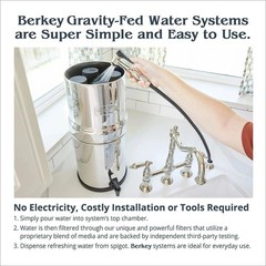 2-PK Berkey Authentic Black BB9-2 Water replacement Filters, Berkey Water System