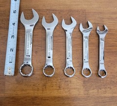 Craftsman VV STUBBY Short SAE 12-Point Combination Wrench Set of 5 Made in USA