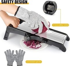 Adjustable Mandoline Food Slicer – Stainless Steel Kitchen Potato, Carrot, Onion