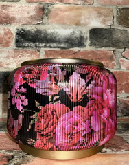Bath & Body Works 4.25″ Covered in Roses Ribbed Glass Candle Holder Pedestal NIB
