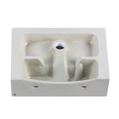 Washbasin Sink Bathroom Vessel Sink Ceramic Rectangular Wall Mount Floating Sink