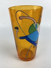 Adventure Time Finn Drinking Glass Orange Cartoon Network Hand Wash Only