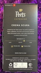 89 Peet’s Coffee Espresso Capsules Crema Scura Intensity 9 Medium Roast SEPT2026