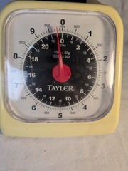 Vintage Taylor 22 lb Kitchen Scale Cream Black Analog Countertop Food Scale