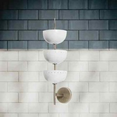 Sputnik Mid Century Wall Sconces | Italian Style 3-Bowl Metal Lamp Fixture