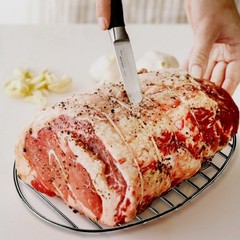 Roasting Rack, Black with Integrated Feet, Enamel Finished, Nonstick, (10”x6.5”)