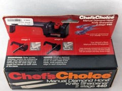 Chef’s Choice Diamond Hone 440 Sharpener For Knives 2 Stages Double Bevel Razor