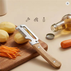 2 in 1 Durable Stainless Steel Peeler For Peeling Slicing Fruits Vegetables Peel