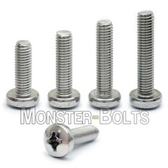 M4 Stainless Steel Phillips Pan Head Machine Screws, DIN 7985A Metric A2 18-8