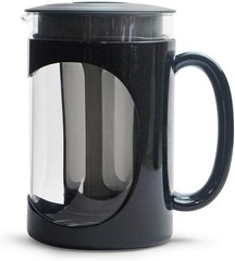 French Press Coffee Maker 6 Cup Black/Clear Plastic 7.68in H x 6.88in W