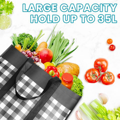 WOWBOX Reusable Grocery Bags,4-Pack, Foldable Reusable Shopping Tote Bags Bulk w