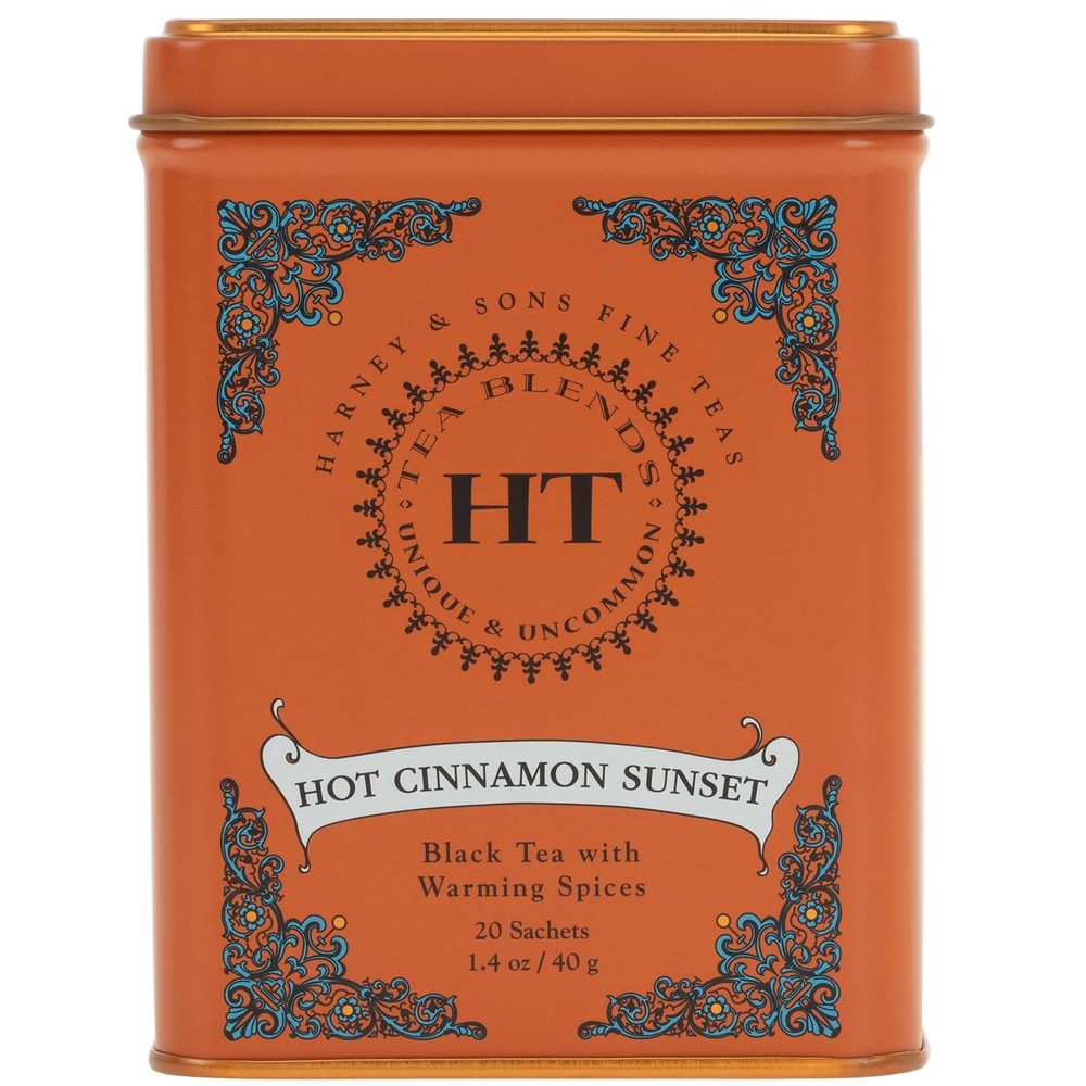 Harney & Sons Caffeinated Hot Cinnamon Sunset Black Tea with Orange and Cloves