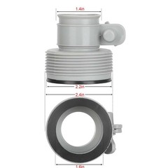 1-4pcs Adapter B 1.25″ to 1.5″ Type B Pool Hose Adapter Replacement Accessories