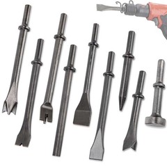 A Set Air Hammer Chisels Set, Carbon Steel Air Chisel Bits, Pneumatic Air Hammer