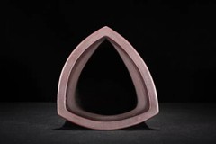 6.02in Chinese Antiqued Refine Zisha Handmade Triangle Potted Bonsai Flower Pot