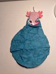 Girl Scouts Axolotl Keychain Screen Cleaner Key Chain Lily Pad Wipe Pink Cloth
