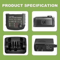 2 Pack 20V MAX 3.0Ah Battery and Charger Combo for BLACK+DECKER 20V Batteries