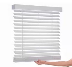 Home Decorators White Cordless 2” Faux Wood Blinds – Multiple Sizes