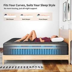 12″ 14″ Gel Memory Foam Hybrid Spring Mattress In a Box Twin Full Queen King