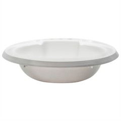 RecPro Oval RV Bathroom Sink White Single Bowl Sink 20″X17″ Plastic