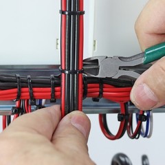 500Pcs 4 Inch 40 Lbs Mount Head Cable Zip Ties Self-Locking Nylon Zip Black