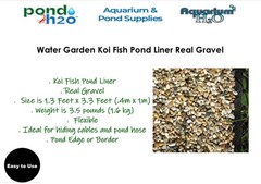 Natural Stone Liner, Decorative Water Garden Koi Fish Pond Lining Real Gravel