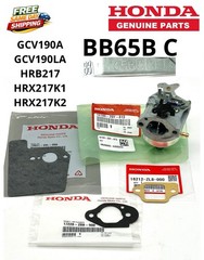 Honda OEM Engine Carburetor BB65B C Manual Choke 16100-Z0Y-813 Gaskets HRX217