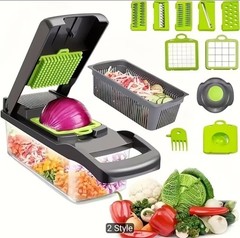 16-in-1 Multifunction Vegetable Chopper & Food Slicer – Kitchen Cutter, Dicer