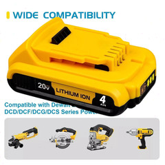 2Pack 4.0AH For DEWALT DCB201 20V 20 Volt Max Lithium Compact Battery DCB204-2