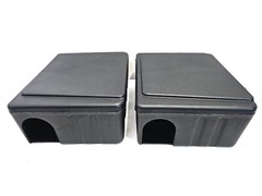 2 Pack Rat And Mouse Bait Station Box Locking w/ Key JT Eaton Jawz Safe-Tee