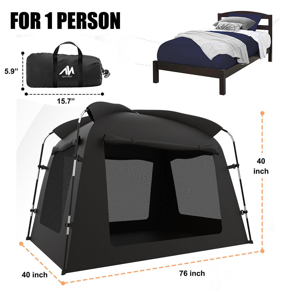 Privacy Bed Tent Sleeping Dream Space Canopy Breathable Shelter for Adults Kids