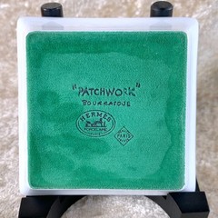 Hermes Mini Change Tray Porcelain Ashtray Patchwork 8x8cm Set of 2 with Case
