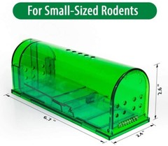 2 Pack Humane Mouse Traps Live Catch & Release No Kill Rat Mice Trap Reusable