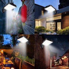 3PCS Outdoor Solar Wall Light LED Motion Sensor Bright Flood Street Lamp 3 Modes