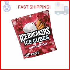 Ice Breakers Ice Cubes Cinnamon Sugar Free Chewing Gum Pouch, 8.11 oz (100 Piece