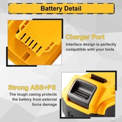 1-6 Pack 20V For DeWalt 20 Volt Max 8.0AH Lithium Ion Battery DCB206-2 DCB201